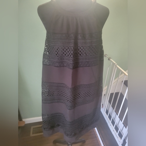 LOFT Tassel Halter Swing Dress in Black Medium New With Tags - Picture 7 of 16